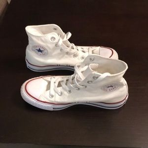 Converse white high tops